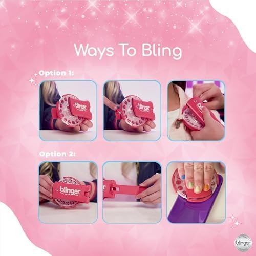 Blinger Diamond Collection pink hair gem stamper with 75 gems – Shark Tank USA product in Egypt