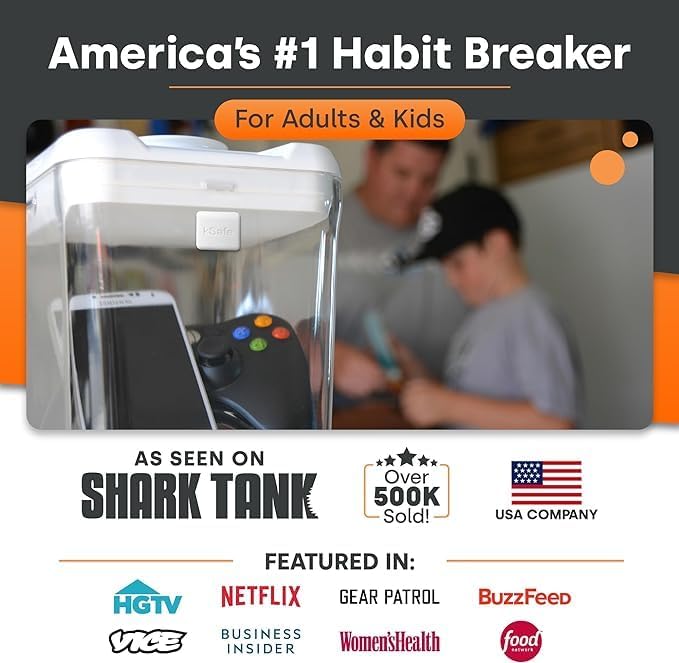 kSafe Kitchen Safe blue lid clear time locking container – Shark Tank USA product in Egypt