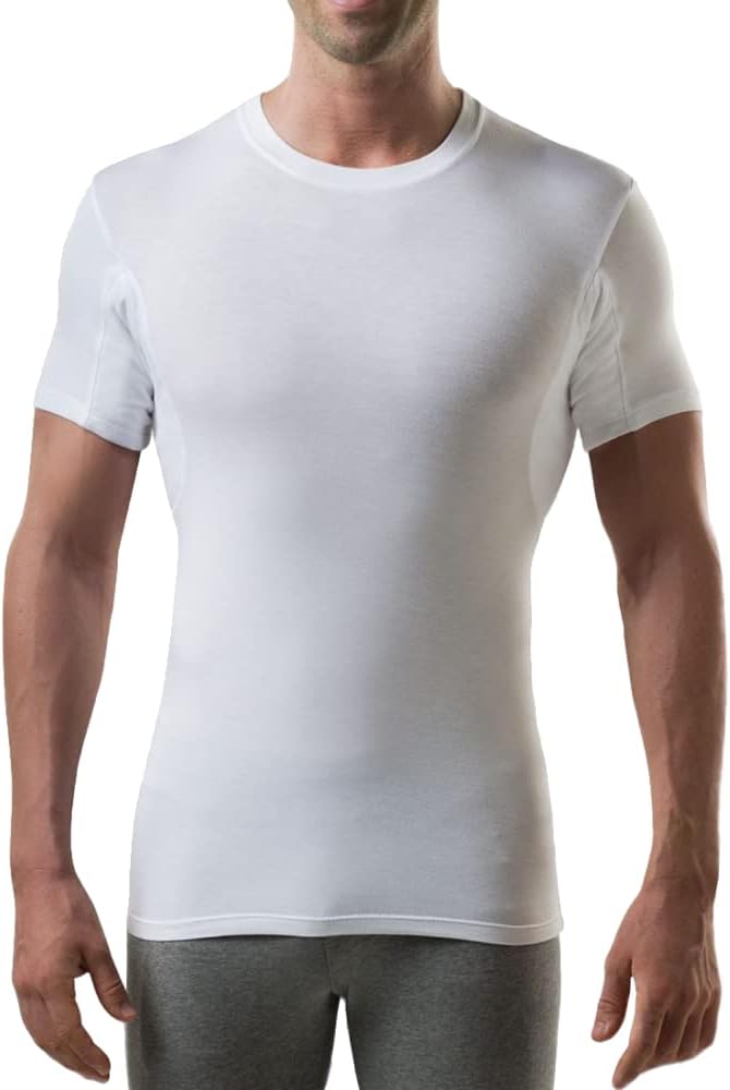 Thompson Tee white men's sweat proof undershirt Original Fit Crewneck – Shark Tank USA product in Egypt
