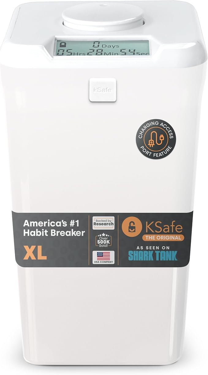 kSafe Kitchen Safe blue lid clear time locking container – Shark Tank USA product in Egypt