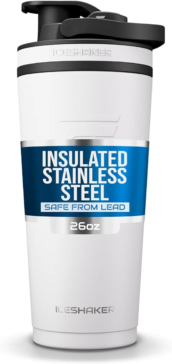 Ice Shaker 26oz | Insulated Stainless Steel Shaker Bottle | As Seen on Shark Tank