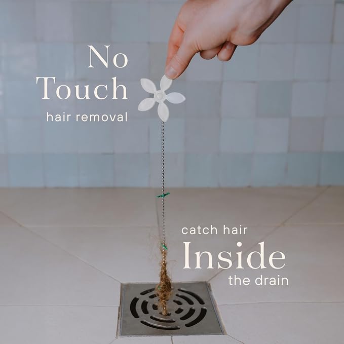 DrainWig White Daisy shower drain hair catcher 2 pack – Shark Tank USA product in Egypt