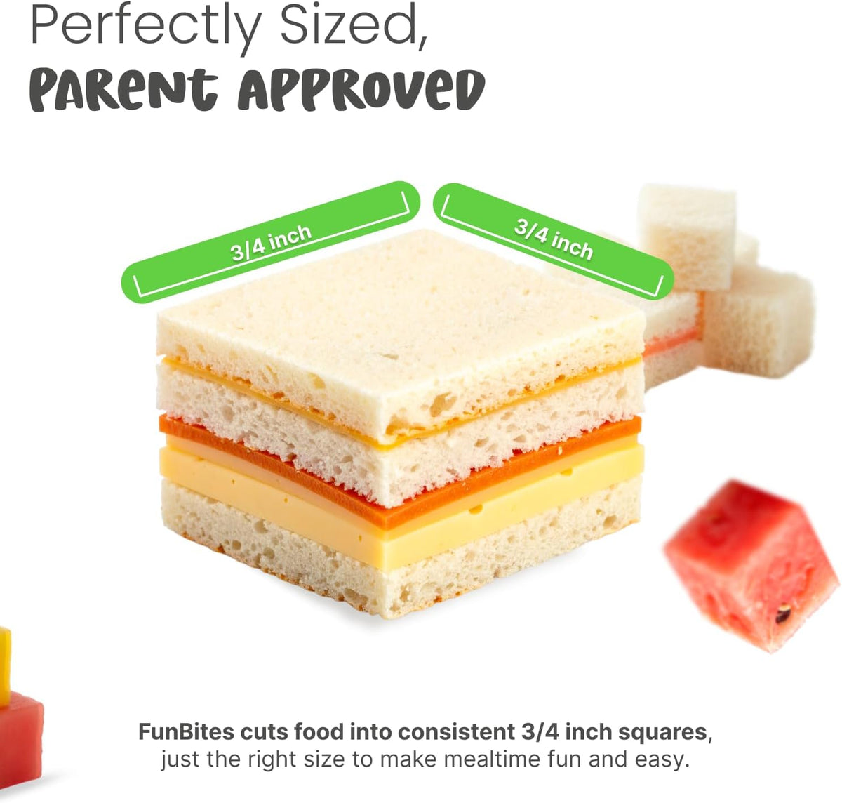 FunBites Green Squares food cutter 2 piece set – Shark Tank USA product in Egypt
