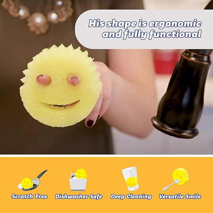 Scrub Daddy Original yellow FlexTexture scrubber sponge – Shark Tank USA product in Egypt