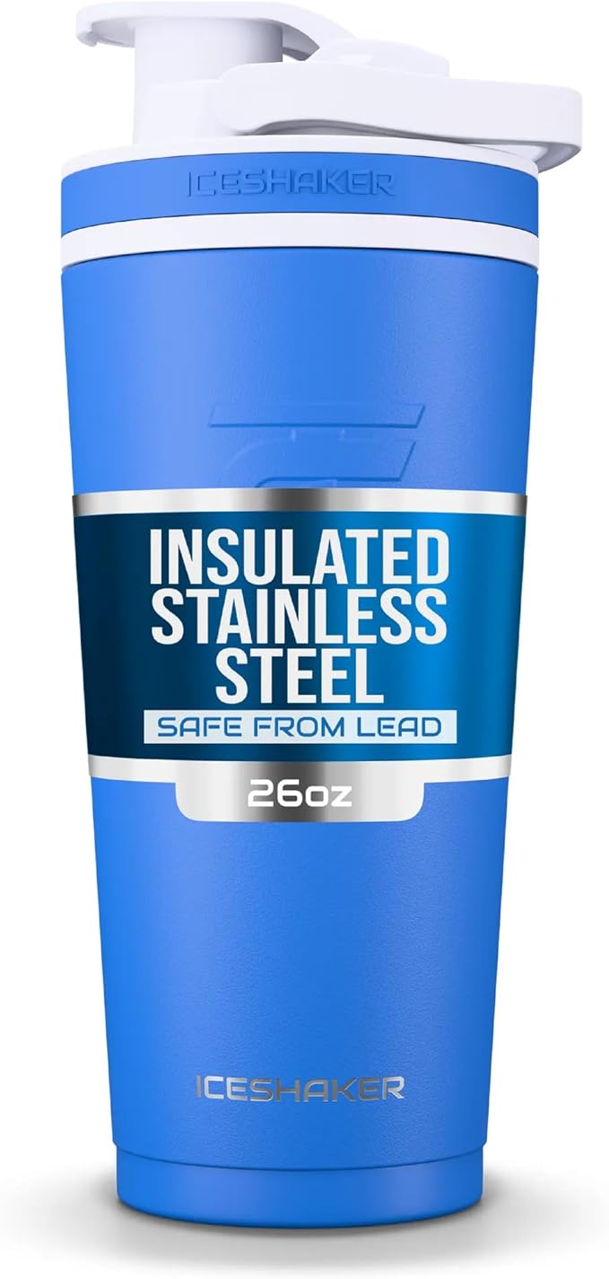 Ice Shaker 26oz black insulated stainless steel shaker bottle – Shark Tank USA product in Egypt