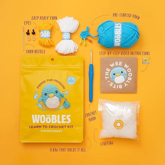 The Woobles Pierre the Penguin beginner crochet kit – Shark Tank USA product in Egypt