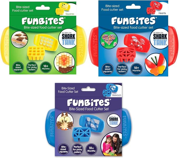 FunBites Green Squares food cutter 2 piece set – Shark Tank USA product in Egypt