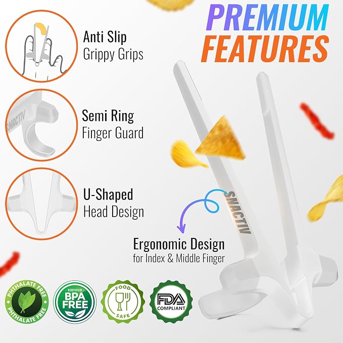 SNACTIV Pro Dark Mode black finger chopsticks – Shark Tank USA product in Egypt
