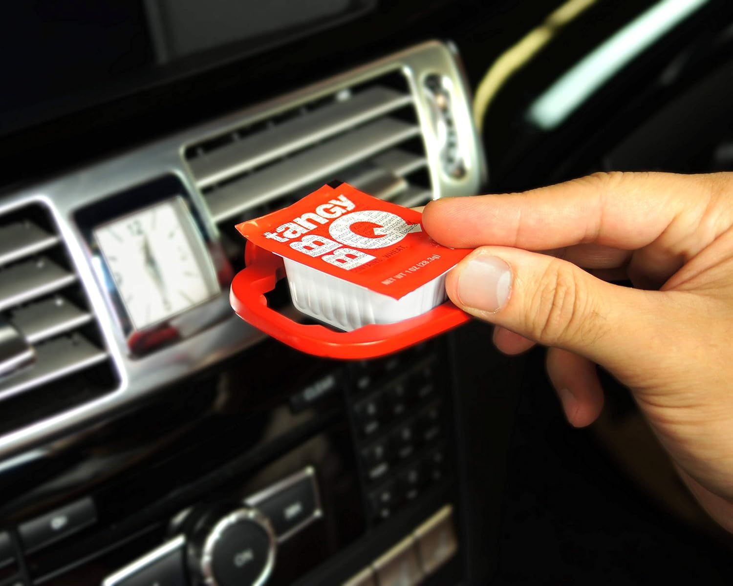 Saucemoto Dip Clip black 2 pack car sauce holder – Shark Tank USA product in Egypt