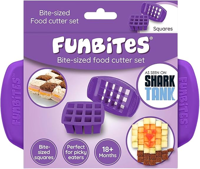 FunBites Green Squares food cutter 2 piece set – Shark Tank USA product in Egypt
