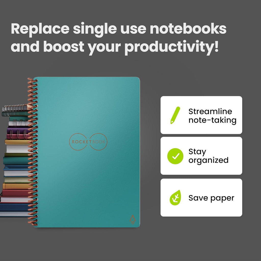 Rocketbook Wave blue reusable smart notebook – Shark Tank USA product in Egypt