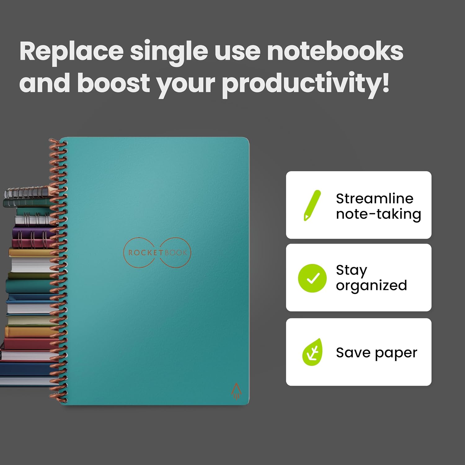 Rocketbook Wave blue reusable smart notebook – Shark Tank USA product in Egypt