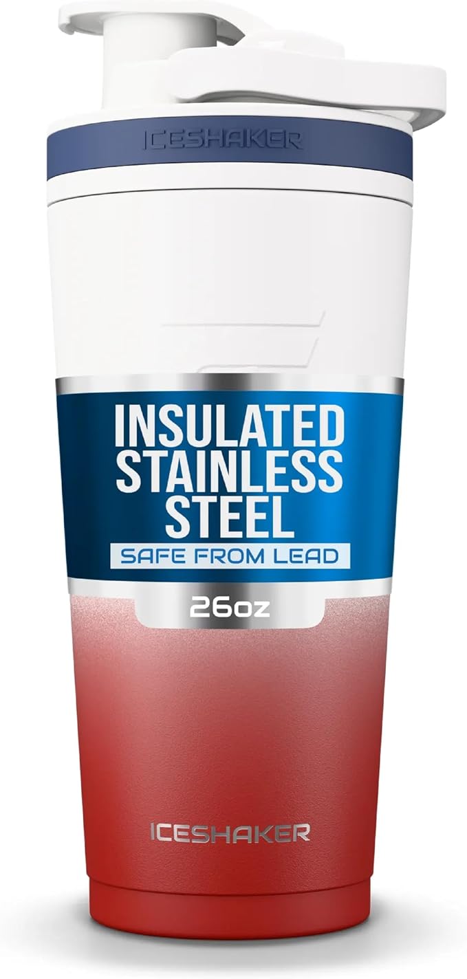 Ice Shaker 26oz black insulated stainless steel shaker bottle – Shark Tank USA product in Egypt