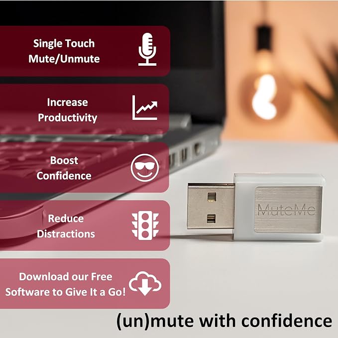 MuteMe Mini USB-A illuminated microphone mute button – Shark Tank featured brand in Egypt