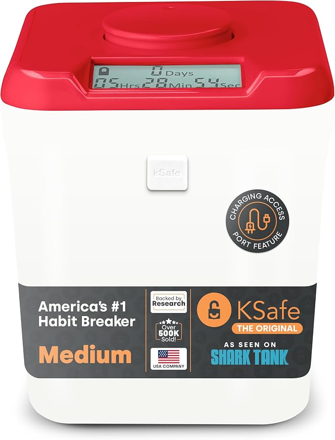 kSafe Kitchen Safe blue lid clear time locking container – Shark Tank USA product in Egypt
