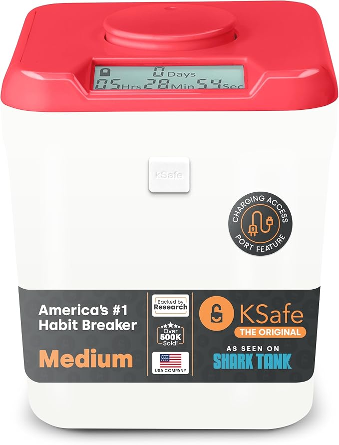 kSafe Kitchen Safe blue lid clear time locking container – Shark Tank USA product in Egypt