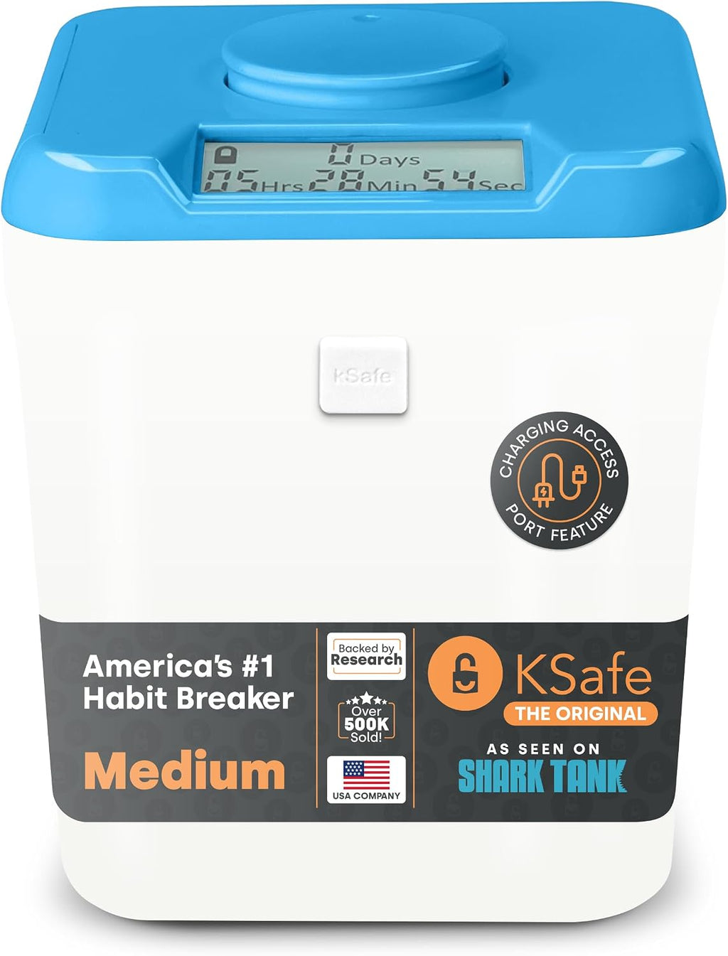 kSafe Kitchen Safe blue lid clear time locking container – Shark Tank USA product in Egypt