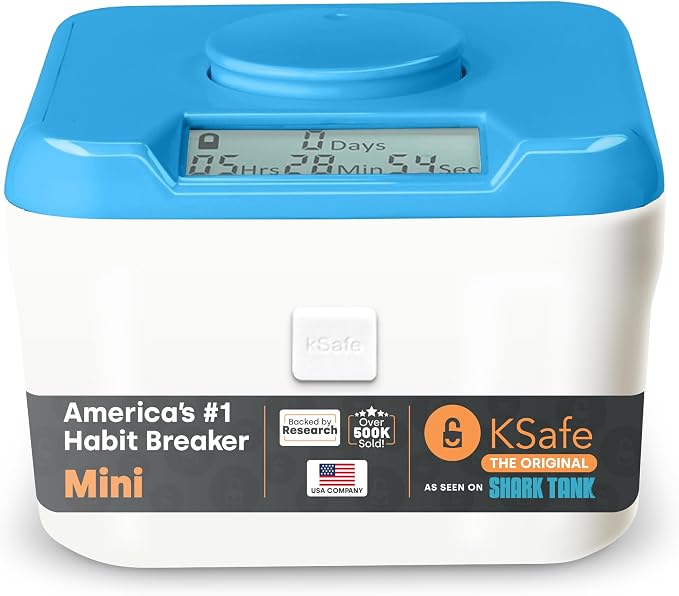 kSafe Kitchen Safe blue lid clear time locking container – Shark Tank USA product in Egypt