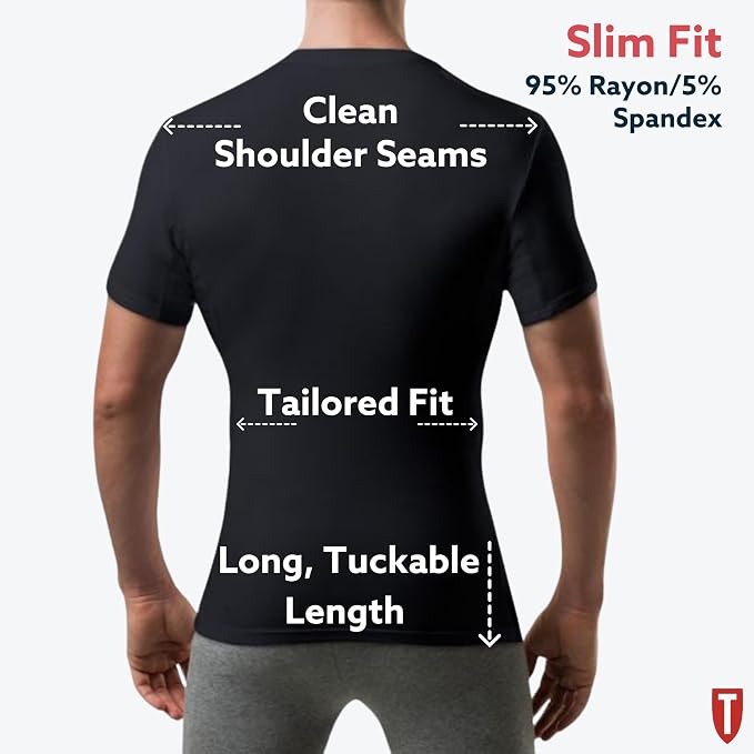 Thompson Tee white men's sweat proof undershirt Original Fit Crewneck – Shark Tank USA product in Egypt