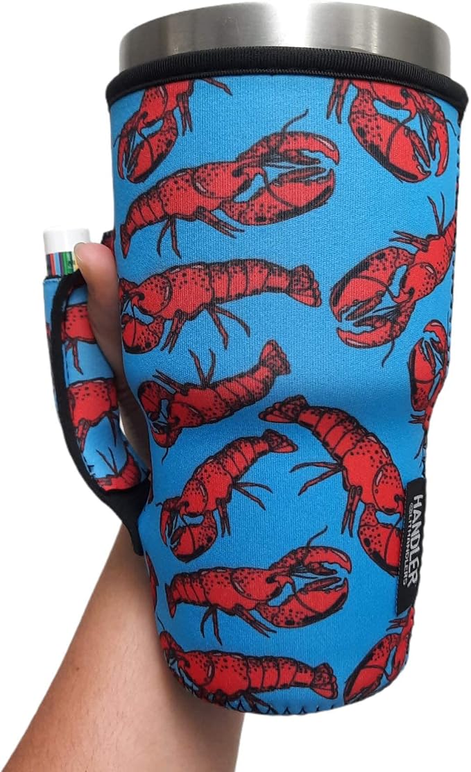Lit Handlers 30oz neoprene tumbler sleeve with handle – Shark Tank USA product in Egypt