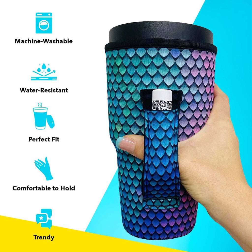 Lit Handlers 30oz neoprene tumbler sleeve with handle – Shark Tank USA product in Egypt