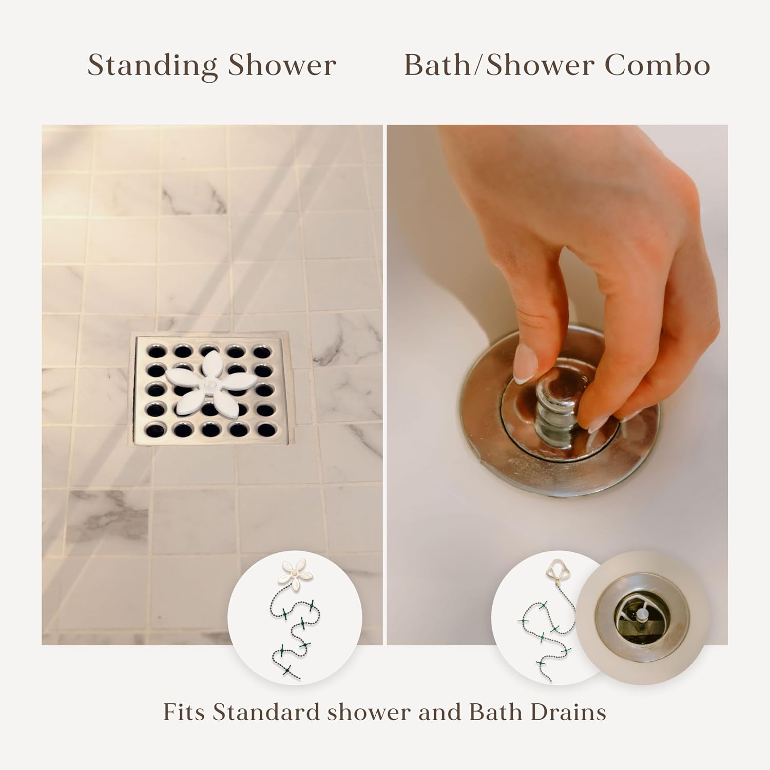 DrainWig White Daisy shower drain hair catcher 2 pack – Shark Tank USA product in Egypt
