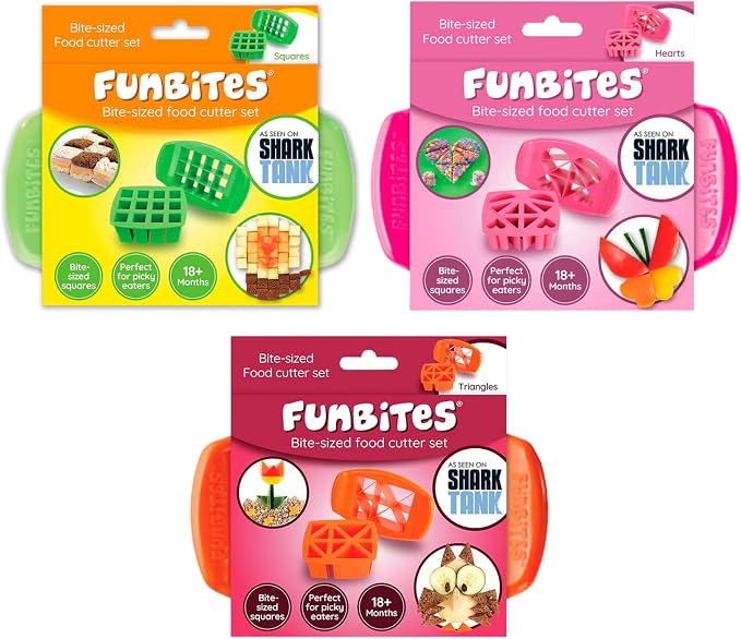 FunBites Green Squares food cutter 2 piece set – Shark Tank USA product in Egypt