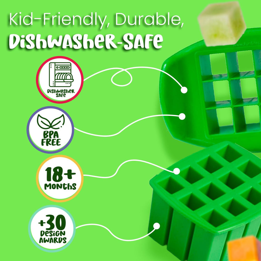 FunBites Green Squares food cutter 2 piece set – Shark Tank USA product in Egypt