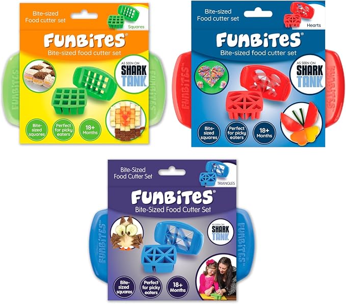FunBites Green Squares food cutter 2 piece set – Shark Tank USA product in Egypt