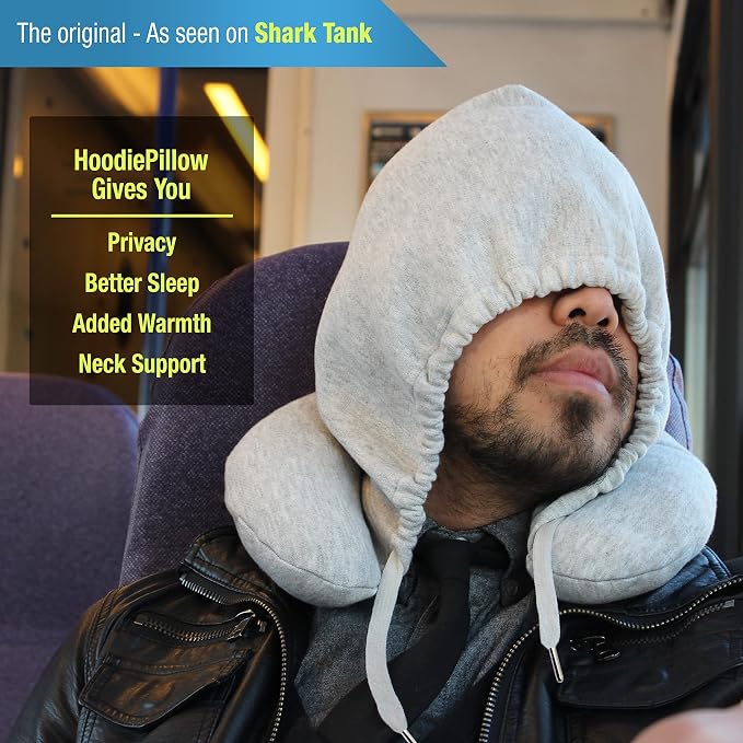 HoodiePillow inflatable hooded travel neck pillow – Shark Tank USA product in Egypt