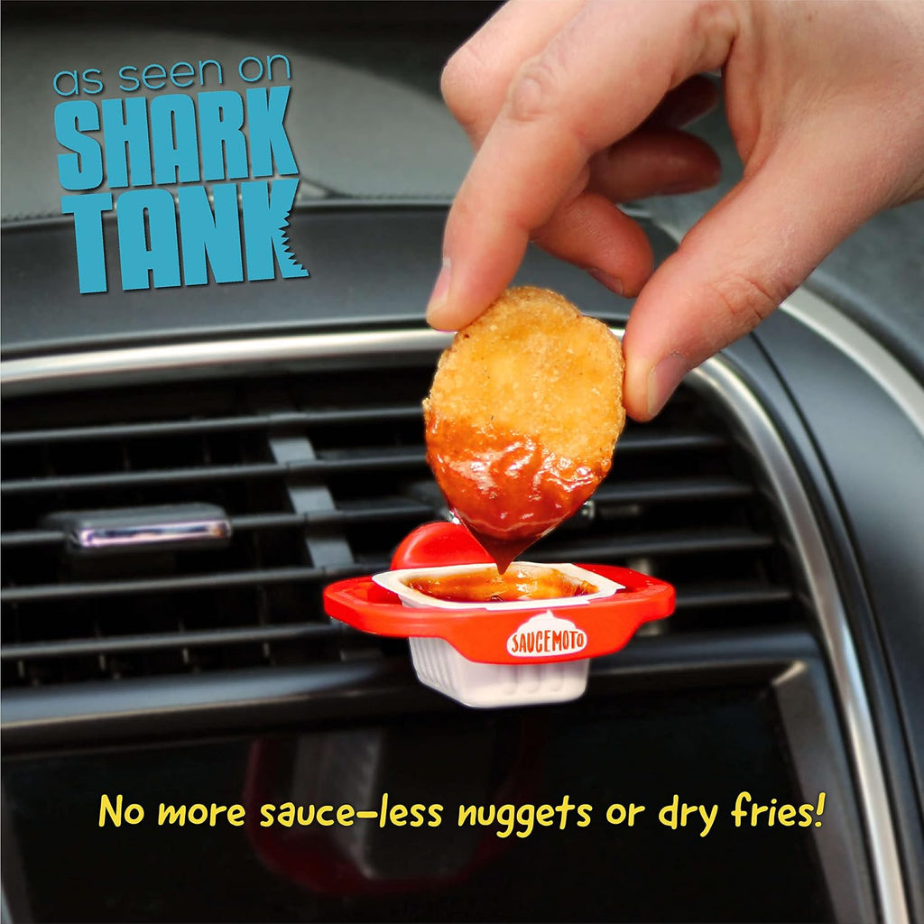 Saucemoto Dip Clip black 2 pack car sauce holder – Shark Tank USA product in Egypt