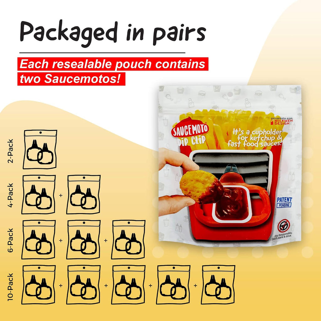 Saucemoto Dip Clip black 2 pack car sauce holder – Shark Tank USA product in Egypt