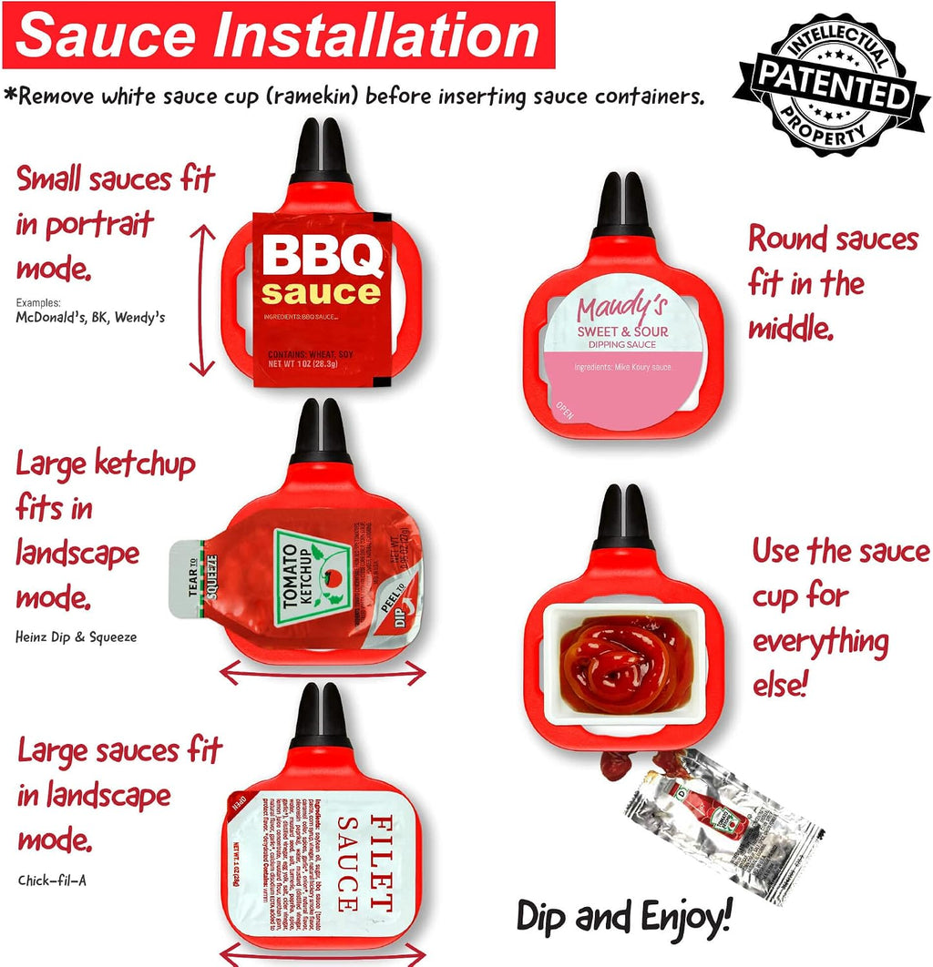 Saucemoto Dip Clip black 2 pack car sauce holder – Shark Tank USA product in Egypt