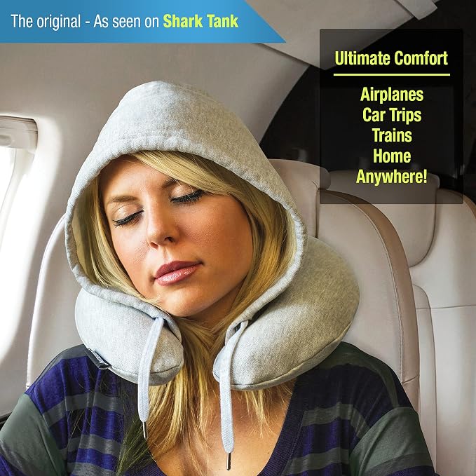 HoodiePillow inflatable hooded travel neck pillow – Shark Tank USA product in Egypt